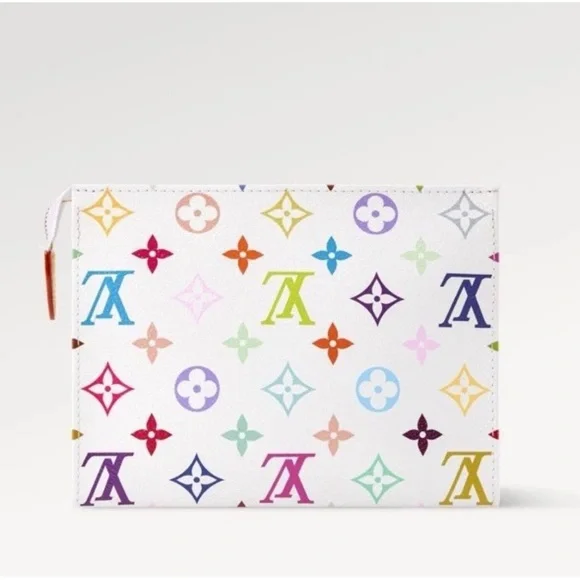 Louis Vuitton Murakami Toiletry Pouch 19 White/ Multicolor Cosmetic Bag NIB! - Picture 2 of 5